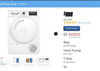 The Good Guys: Bosch 8kg Heat Pump Dryer (WTH83001AU) – $888 -> $862 with Price Beat
